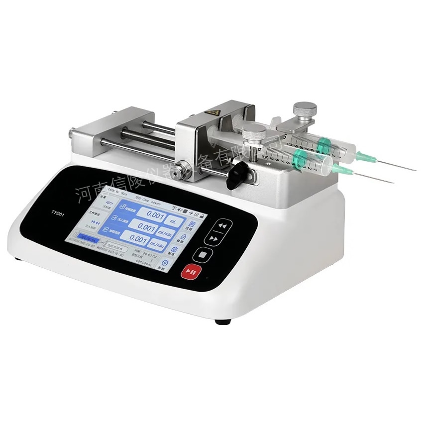 两支注射器双向循环推拉科研注射泵TSD01-01